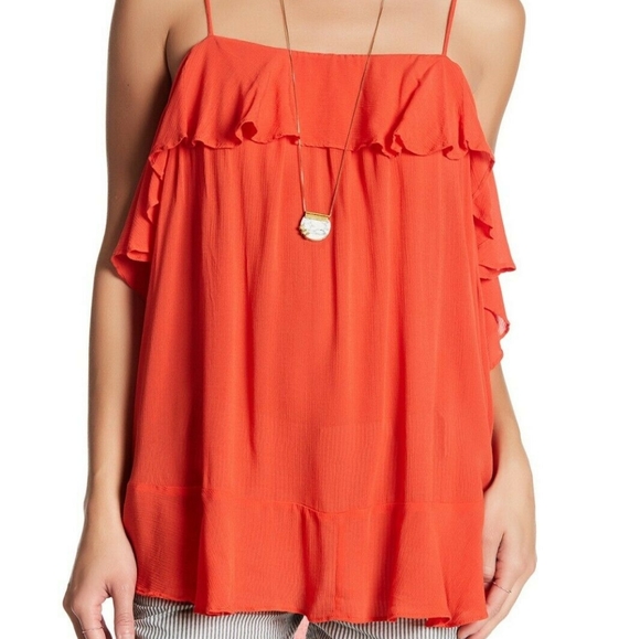 NEW!Free people M ruffles cami tank top - Picture 5 of 9